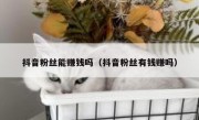 抖音粉丝能赚钱吗（抖音粉丝有钱赚吗）