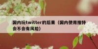 国内玩twitter的后果（国内使用推特会不会有风险）