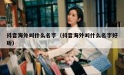 抖音海外叫什么名字（抖音海外叫什么名字好听）