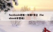 facebook老板一年赚7多亿（facebook年营收）