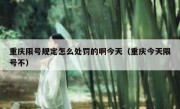 重庆限号规定怎么处罚的啊今天（重庆今天限号不）