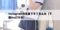 instagram浏览器下不了怎么办（下载ins打不开）