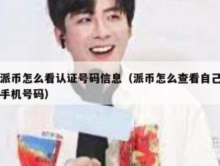 派币怎么看认证号码信息（派币怎么查看自己手机号码）