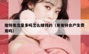 推特用流量多吗怎么赚钱的（用推特会产生费用吗）