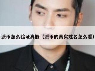 派币怎么验证真假（派币的真实姓名怎么看）