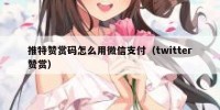 推特赞赏码怎么用微信支付（twitter赞赏）