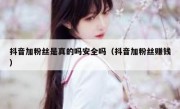 抖音加粉丝是真的吗安全吗（抖音加粉丝赚钱）