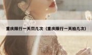 重庆限行一天罚几次（重庆限行一天拍几次）