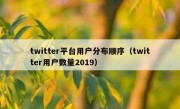 twitter平台用户分布顺序（twitter用户数量2019）