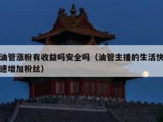 油管涨粉有收益吗安全吗（油管主播的生活快速增加粉丝）