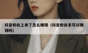 抖音粉丝上来了怎么赚钱（抖音粉丝多可以赚钱吗）