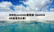 怎样在youtube看直播（youtube的直播怎么看）