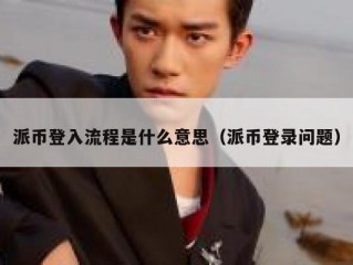 派币登入流程是什么意思（派币登录问题）