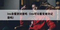 ins会看到访客吗（ins可以看见来访记录吗）