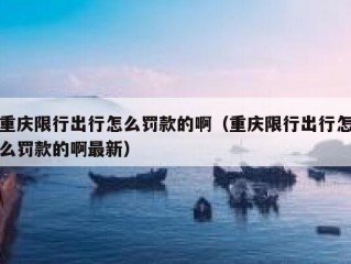 重庆限行出行怎么罚款的啊（重庆限行出行怎么罚款的啊最新）