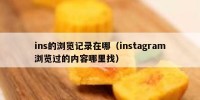 ins的浏览记录在哪（instagram浏览过的内容哪里找）