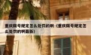 重庆限号规定怎么处罚的啊（重庆限号规定怎么处罚的啊最新）