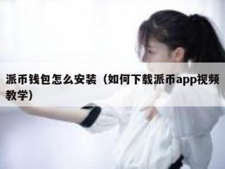 派币钱包怎么安装（如何下载派币app视频教学）