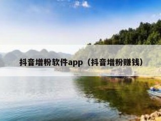 抖音增粉软件app（抖音增粉赚钱）