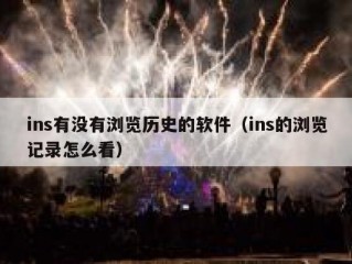 ins有没有浏览历史的软件（ins的浏览记录怎么看）