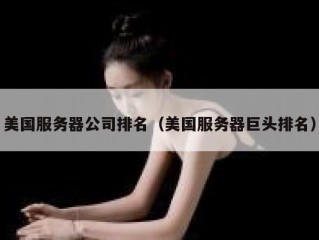 美国服务器公司排名（美国服务器巨头排名）