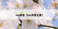 ins浏览（ins浏览记录）