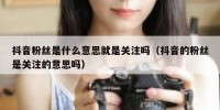 抖音粉丝是什么意思就是关注吗（抖音的粉丝是关注的意思吗）