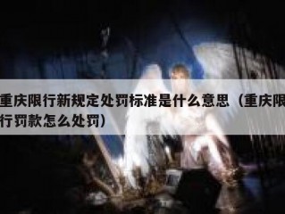 重庆限行新规定处罚标准是什么意思（重庆限行罚款怎么处罚）