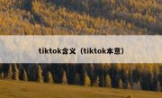 tiktok含义（tiktok本意）