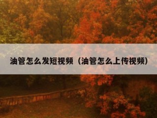 油管怎么发短视频（油管怎么上传视频）