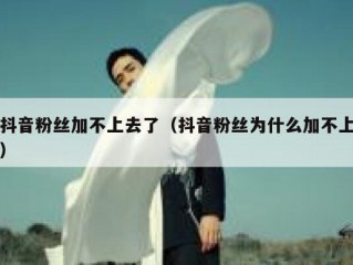 抖音粉丝加不上去了（抖音粉丝为什么加不上）