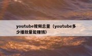 youtube视频总量（youtube多少播放量能赚钱）