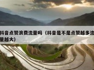抖音点赞浪费流量吗（抖音是不是点赞越多流量越大）