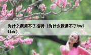为什么我用不了推特（为什么我用不了twitter）