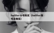 twitter小号购买（twitter账号去哪买）