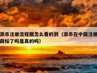 派币注册流程图怎么看的到（派币在中国注册商标了吗是真的吗）