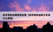 派币钱包创建教程在哪（派币钱包加载不出来什么原因）