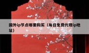 国外ip节点哪里购买（每日免费代理ip地址）