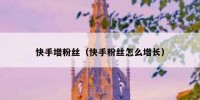 快手增粉丝（快手粉丝怎么增长）