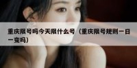 重庆限号吗今天限什么号（重庆限号规则一日一变吗）