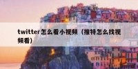 twitter怎么看小视频（推特怎么找视频看）