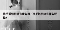 快手赞和粉丝有什么用（快手长粉丝有什么好处）