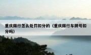 重庆限行怎么处罚扣分的（重庆限行车牌号扣分吗）