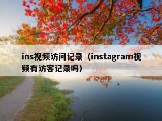 ins视频访问记录（instagram视频有访客记录吗）