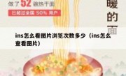 ins怎么看图片浏览次数多少（ins怎么查看图片）