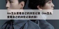 ins怎么查看自己的浏览记录（ins怎么查看自己的浏览记录内容）