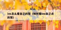 ins怎么看自己的赞（如何看ins自己点的赞）