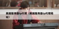 美国服务器ip代理（美国服务器ip代理地址）