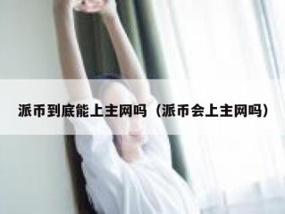 派币到底能上主网吗（派币会上主网吗）