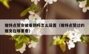推特点赞会被看到吗怎么设置（推特点赞过的推文在哪里看）